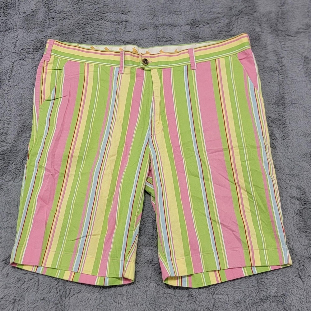 Loudmouth Shorts Mens 42 (Fits 41) Multicolor Pretty Boy Stripe Chino Golf